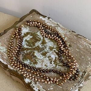 14K PJS on clasp Multi strand Necklace